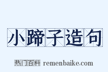 小蹄子造句是什么意思的图片